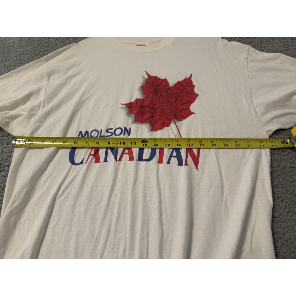 Vintage 90's Hanes Molson Canadian‎ T-Shirt Mens XL - Picture 4 of 8